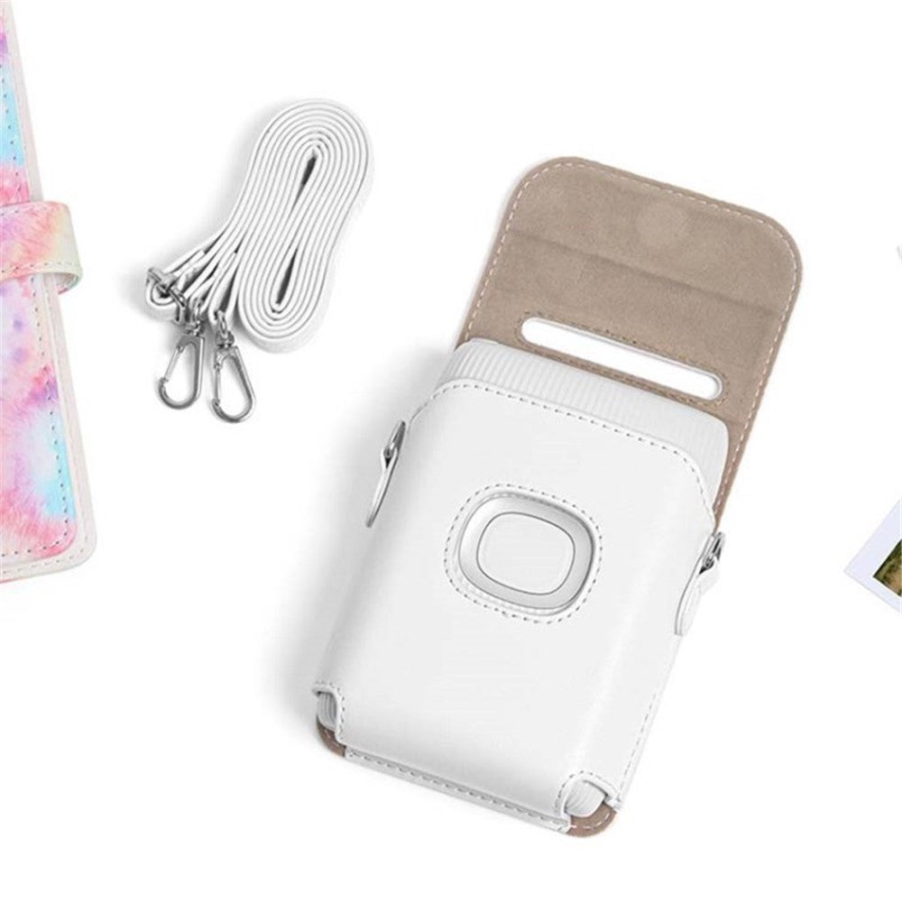 CAIUL PU Leather Printer Bag Case with Shoulder Strap for Mini Link 2 Protective Cover Carrying Bag
