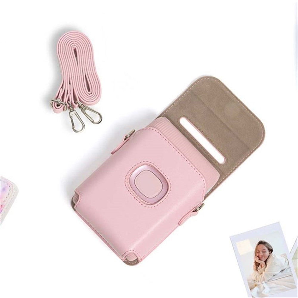 CAIUL PU Leather Printer Bag Case with Shoulder Strap for Mini Link 2 Protective Cover Carrying Bag