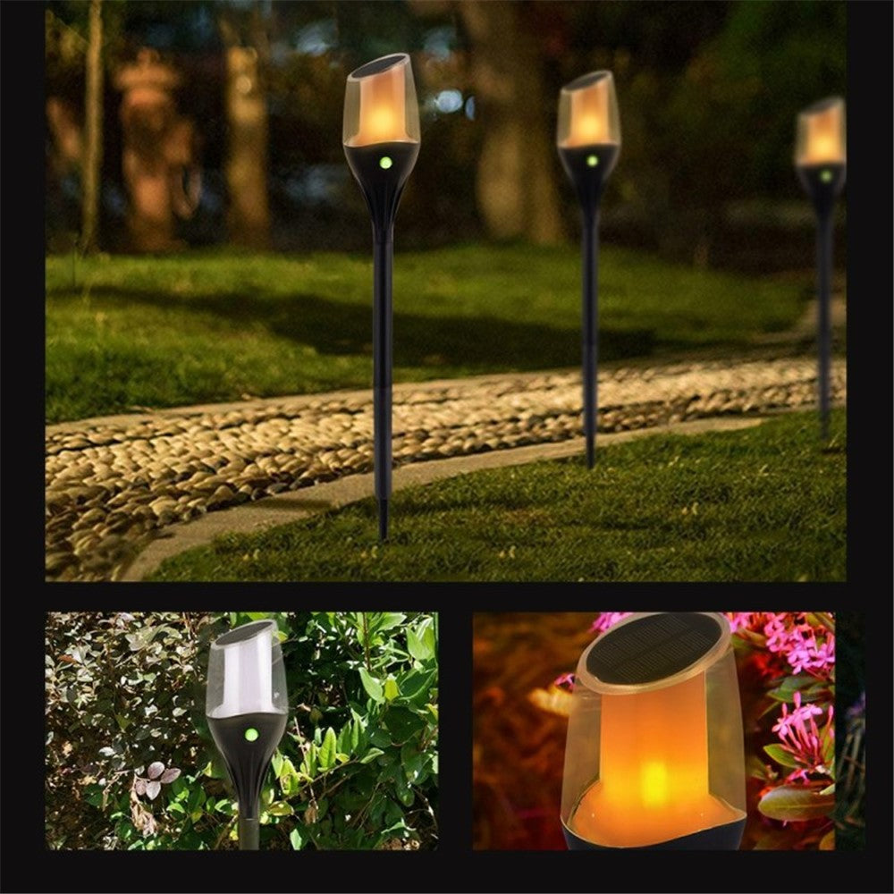 Solar Power Ground Flame Lamp IP65 Waterproof Garden Lawn Landscape LED Light