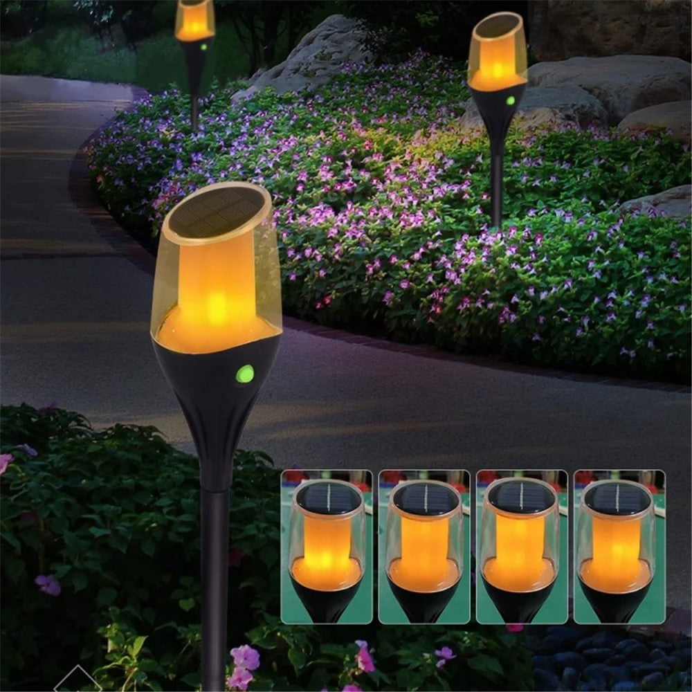 Solar Power Ground Flame Lamp IP65 Waterproof Garden Lawn Landscape LED Light