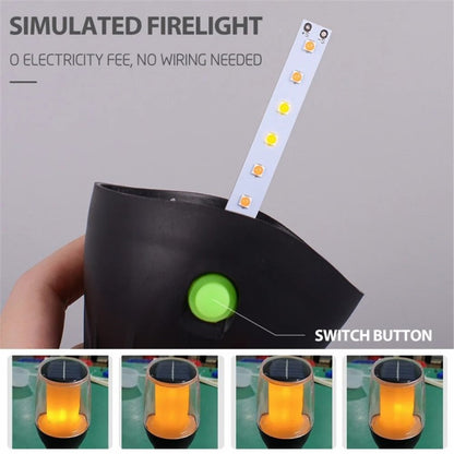 Solar Power Ground Flame Lamp IP65 Waterproof Garden Lawn Landscape LED Light