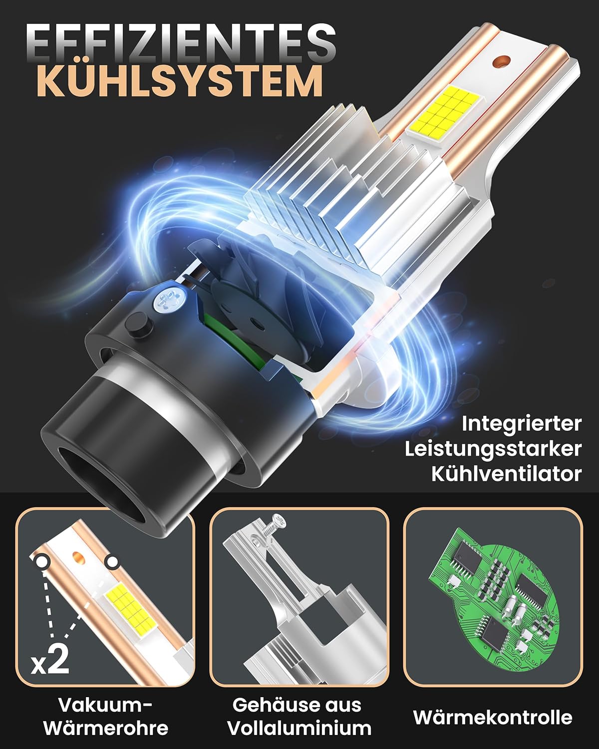 Stellar D2S LED 2026 Upgraded Technologie (1 Paar / 2 Stück)