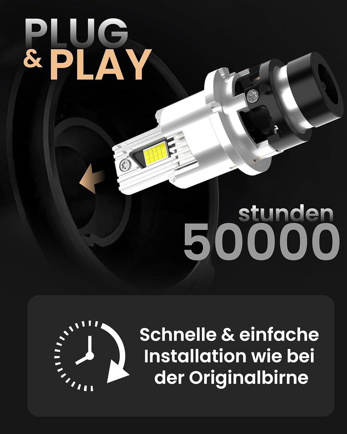 Stellar D2S LED 2026 Upgraded Technologie (1 Paar / 2 Stück)