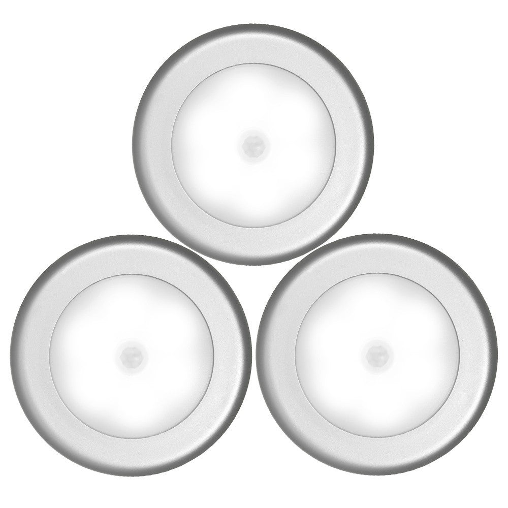 3Pcs/Set Ultra-bright Magnetic Motion Sensor LED Night Light Self-adhesive Kitchen Living Room Light Lamp