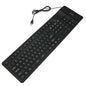 108 Keys USB Silicone Foldable Keyboard  Waterproof Dustproof USB Silent Keys