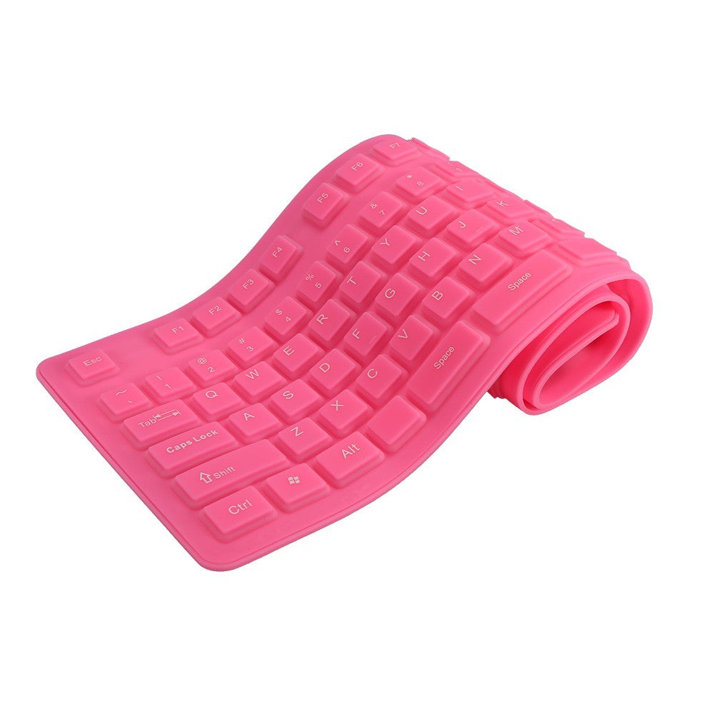 108 Keys USB Silicone Foldable Keyboard  Waterproof Dustproof USB Silent Keys