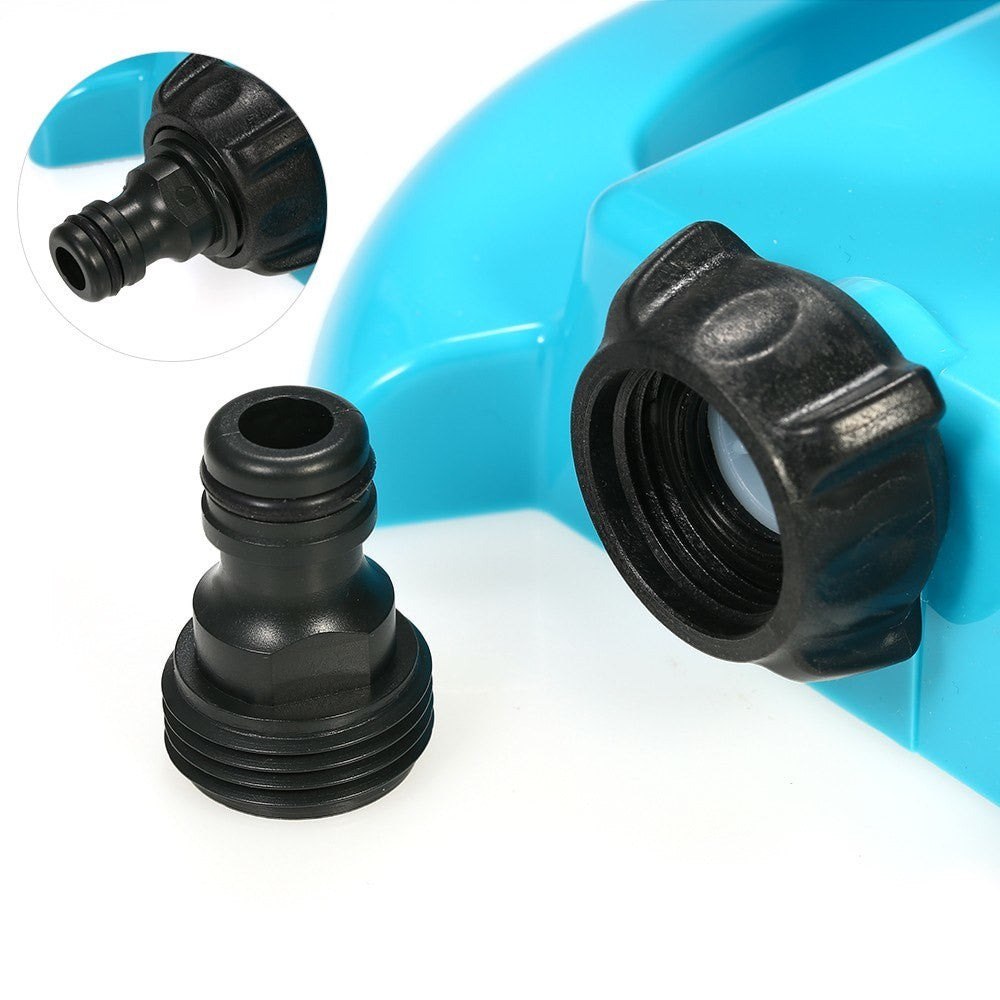 360° Rotating Automatic Lawn Watering Garden Sprinkler 3-Arm Sprayers Adjustable Irrigation System