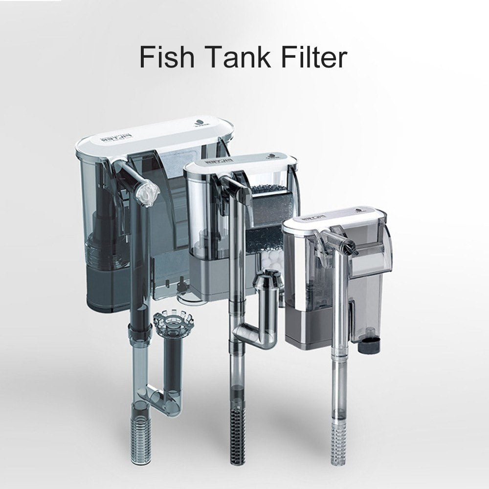 Fish Tank Filter Aquarium External Filter Waterfall Suspension Oxygen Pump Submersible Hanging Fliter