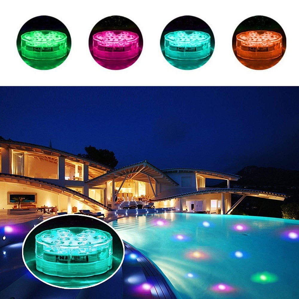 LED Lights with Remote Waterproof Underwater LED Lights Pad Battery Operated