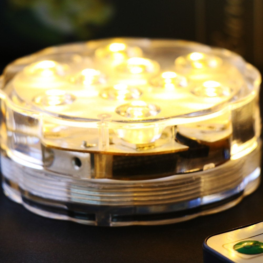 LED Lights with Remote Waterproof Underwater LED Lights Pad Battery Operated