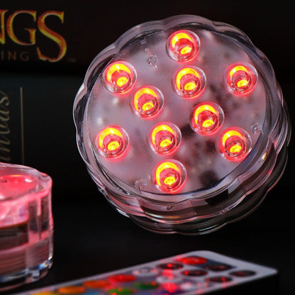 LED Lights with Remote Waterproof Underwater LED Lights Pad Battery Operated