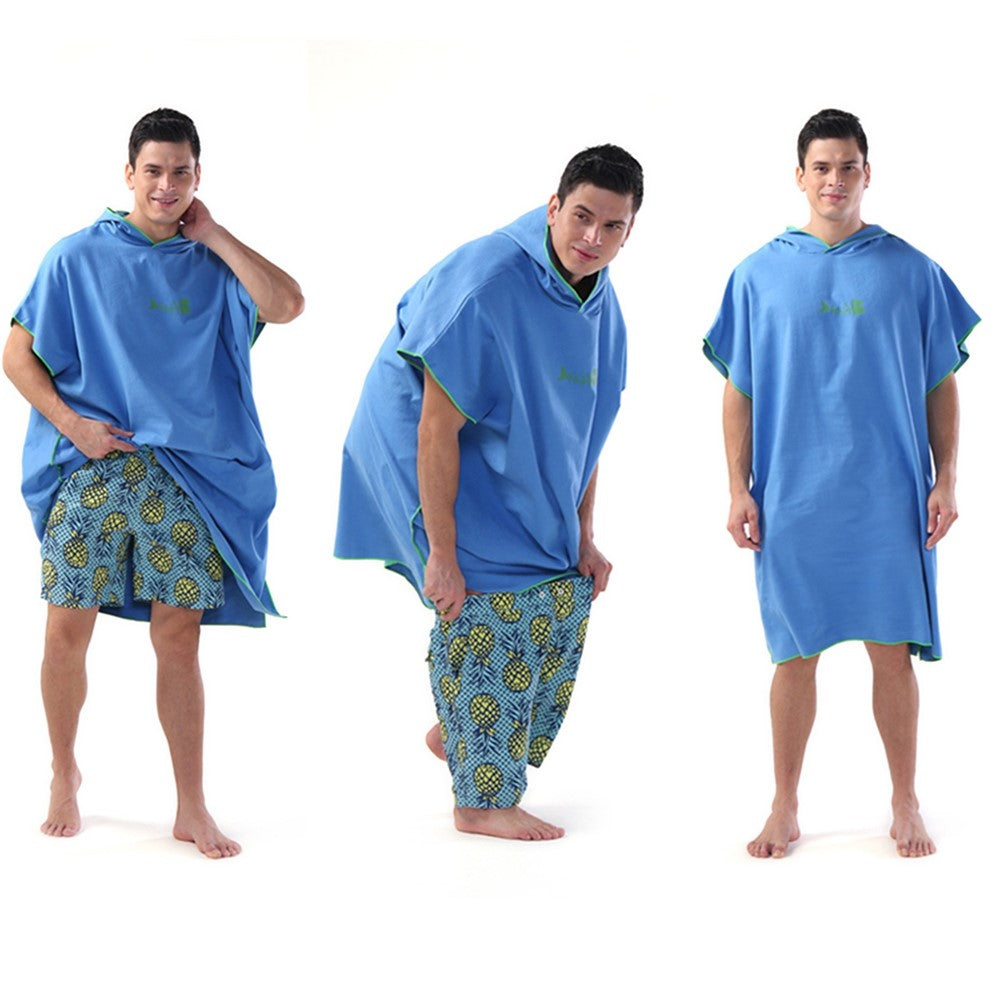 Surf Poncho Skin-Friendly Beach Poncho for Adults Changing Towel Quick-Dry Robe with Hood Microfiber Beach Blanket Bath Towel Swim Towel Wetsuit