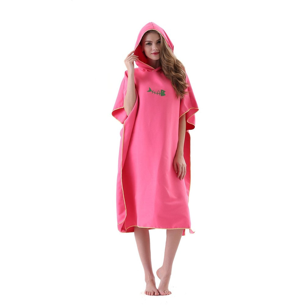 Surf Poncho Skin-Friendly Beach Poncho for Adults Changing Towel Quick-Dry Robe with Hood Microfiber Beach Blanket Bath Towel Swim Towel Wetsuit