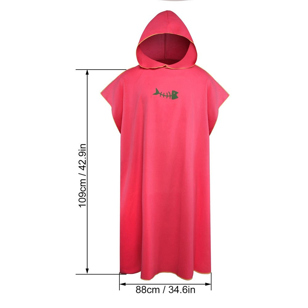 Surf Poncho Skin-Friendly Beach Poncho for Adults Changing Towel Quick-Dry Robe with Hood Microfiber Beach Blanket Bath Towel Swim Towel Wetsuit