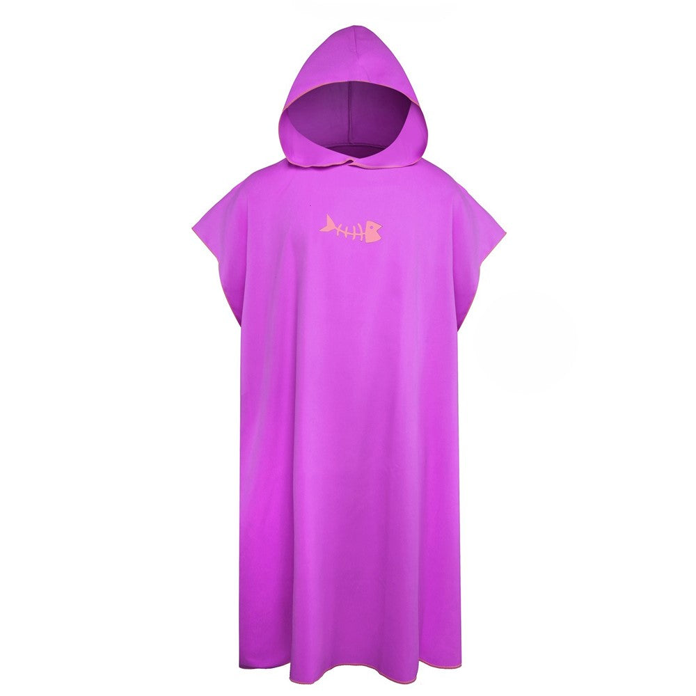 Surf Poncho Skin-Friendly Beach Poncho for Adults Changing Towel Quick-Dry Robe with Hood Microfiber Beach Blanket Bath Towel Swim Towel Wetsuit