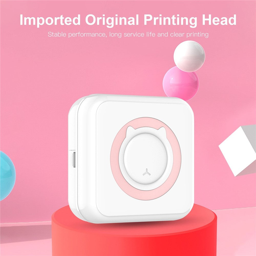 Mini Photo Printer Portable 203DPI Bluetooth-compatible Thermal Printing Machine for iOS Android