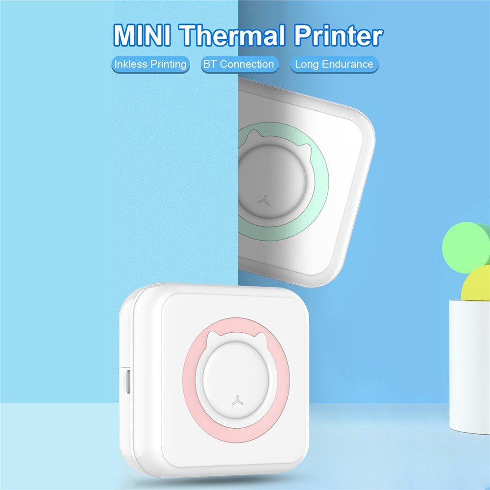 Mini Photo Printer Portable 203DPI Bluetooth-compatible Thermal Printing Machine for iOS Android