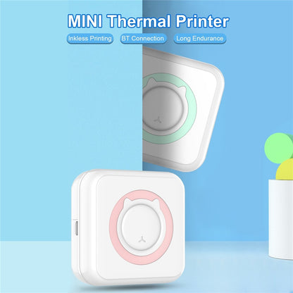 Mini Photo Printer Portable 203DPI Bluetooth-compatible Thermal Printing Machine for iOS Android