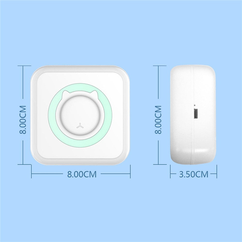 Mini Photo Printer Portable 203DPI Bluetooth-compatible Thermal Printing Machine for iOS Android