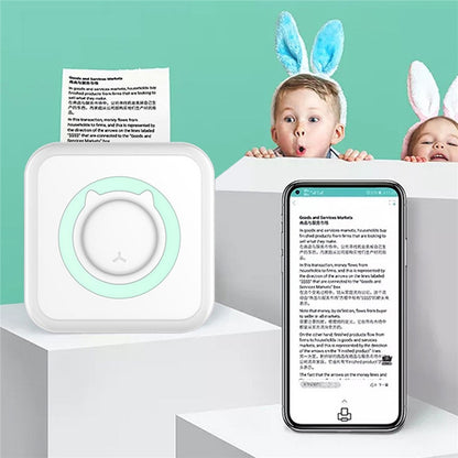 Mini Photo Printer Portable 203DPI Bluetooth-compatible Thermal Printing Machine for iOS Android