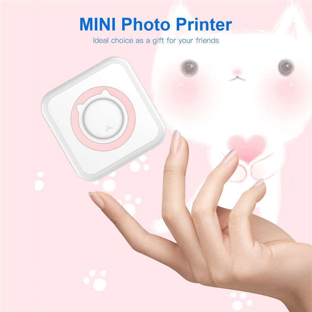 Mini Photo Printer Portable 203DPI Bluetooth-compatible Thermal Printing Machine for iOS Android
