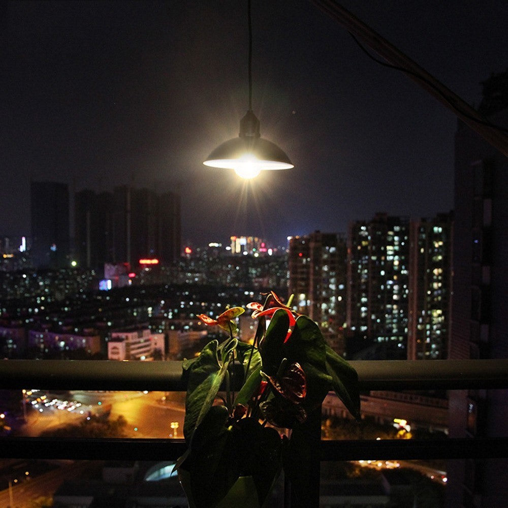 E27 For Outdoor Garden Solar Powered Energy Pendant Light Lamp