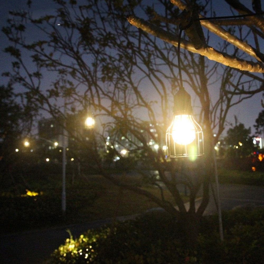 E27 For Outdoor Garden Solar Powered Energy Pendant Light Lamp