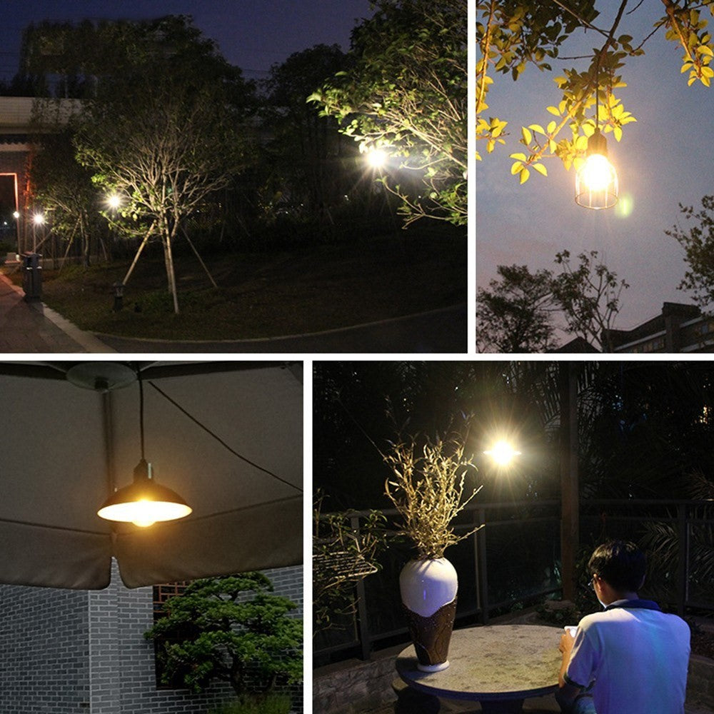 E27 For Outdoor Garden Solar Powered Energy Pendant Light Lamp