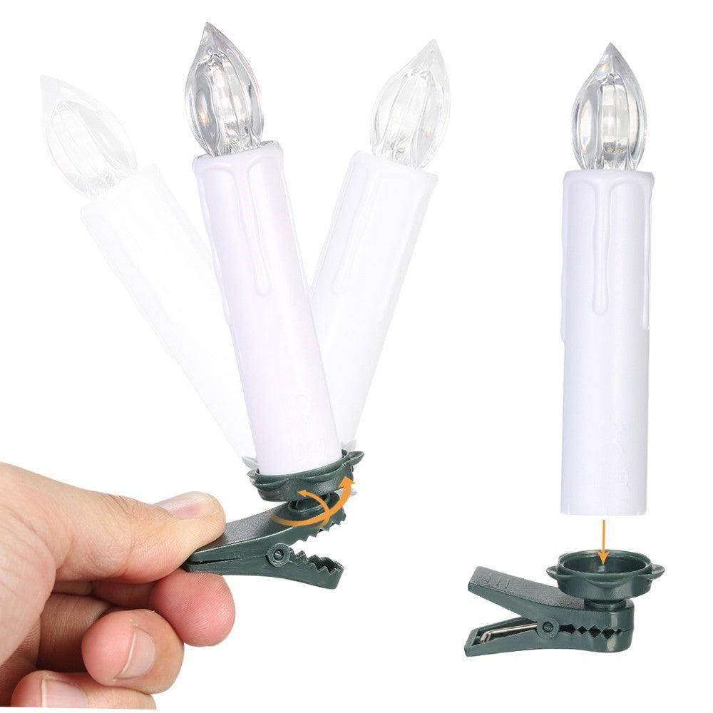 Realistic Warm White LED Flameless Candles with Remote Control for Party Decoration