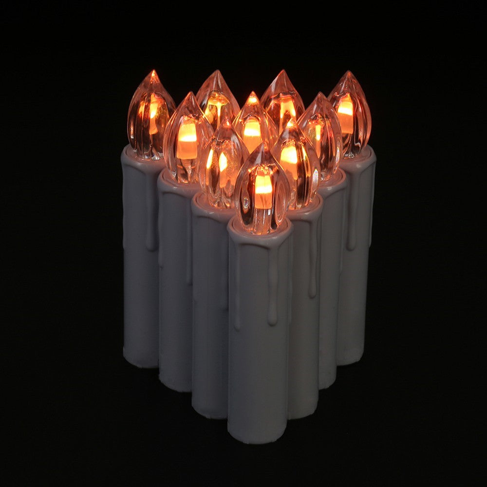 Realistic Warm White LED Flameless Candles with Remote Control for Party Decoration