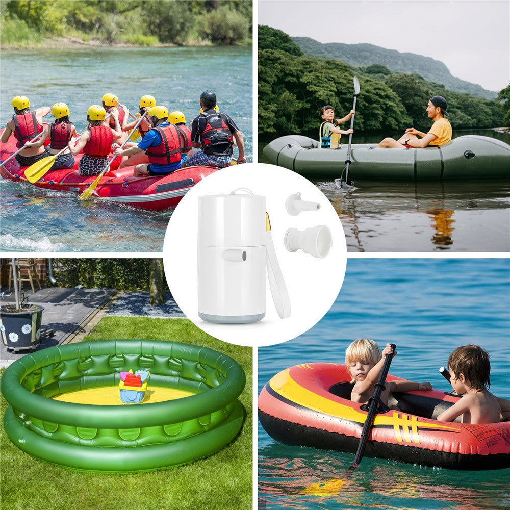 1400mAh Battery Built In Mini Air Pump with Light Wireless Electric Inflation Pump for Air Mattress Swimming Rings Inflatable Beds