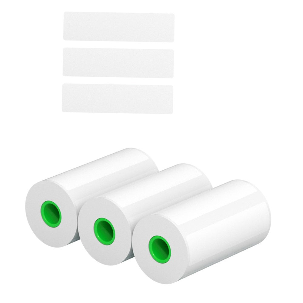 PERIPAGE 3Pcs/Set 15mm Waterproof Oil-proof Label Thermal Paper Self-Adhesive Sticker Printable Paper Roll Label Paper Clear Printing for PeriPage A6/A9/A9s/A9 Pro/A9 Max/A9s Max