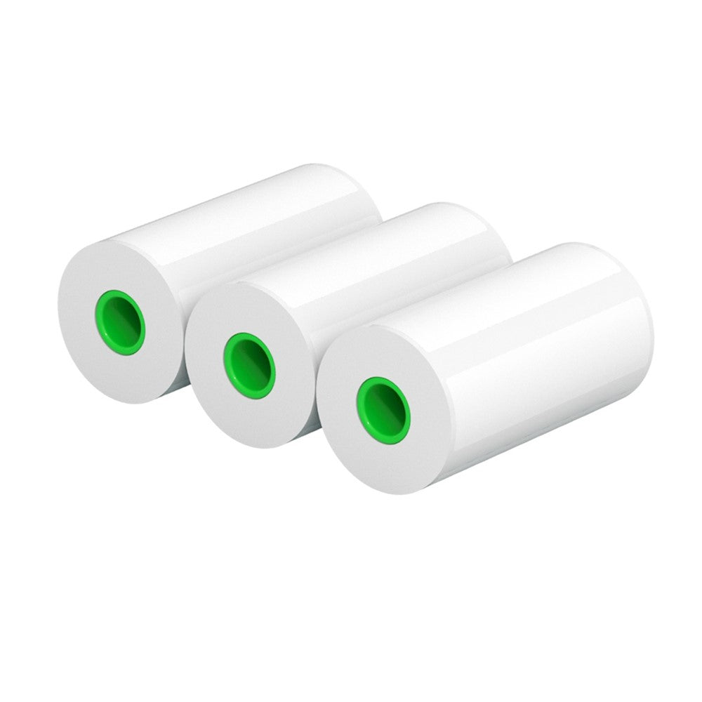 PERIPAGE 3Pcs/Set 15mm Waterproof Oil-proof Label Thermal Paper Self-Adhesive Sticker Printable Paper Roll Label Paper Clear Printing for PeriPage A6/A9/A9s/A9 Pro/A9 Max/A9s Max