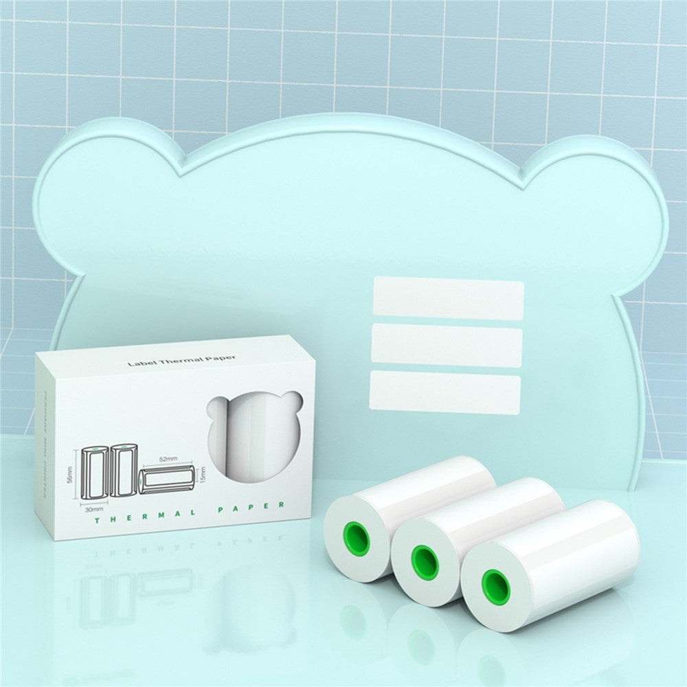 PERIPAGE 3Pcs/Set 15mm Waterproof Oil-proof Label Thermal Paper Self-Adhesive Sticker Printable Paper Roll Label Paper Clear Printing for PeriPage A6/A9/A9s/A9 Pro/A9 Max/A9s Max