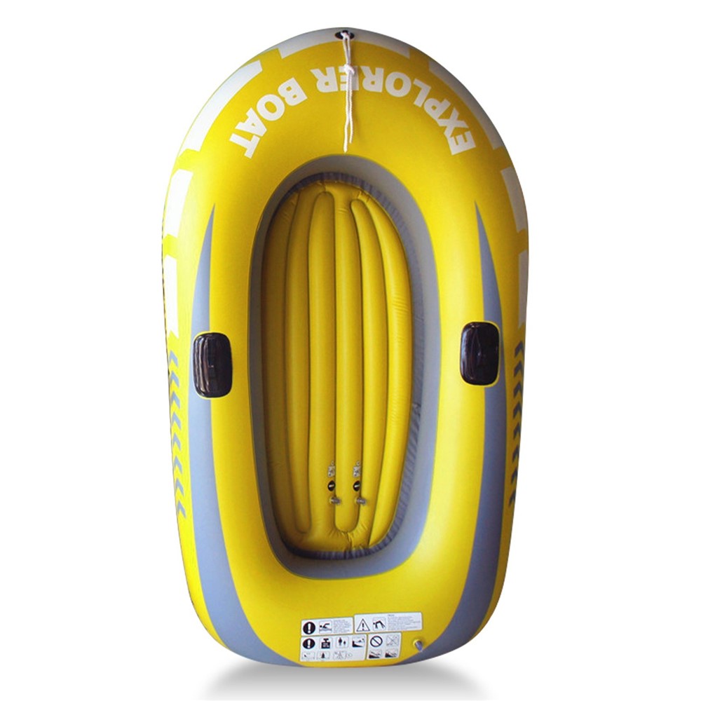 Inflatable Boat Fishing Boat with Double Valve for One Adult and One Child Summer Fun Boat Canoe Kayak