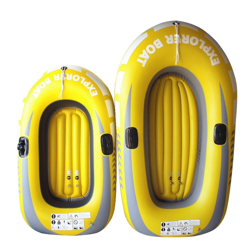 Inflatable Boat Fishing Boat with Double Valve for One Adult and One Child Summer Fun Boat Canoe Kayak