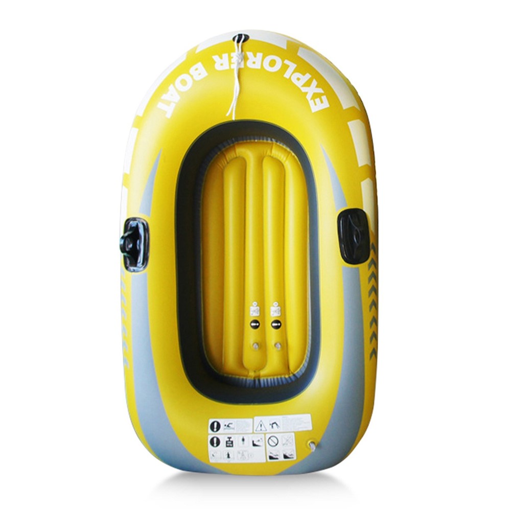 Inflatable Boat Fishing Boat with Double Valve for One Adult and One Child Summer Fun Boat Canoe Kayak
