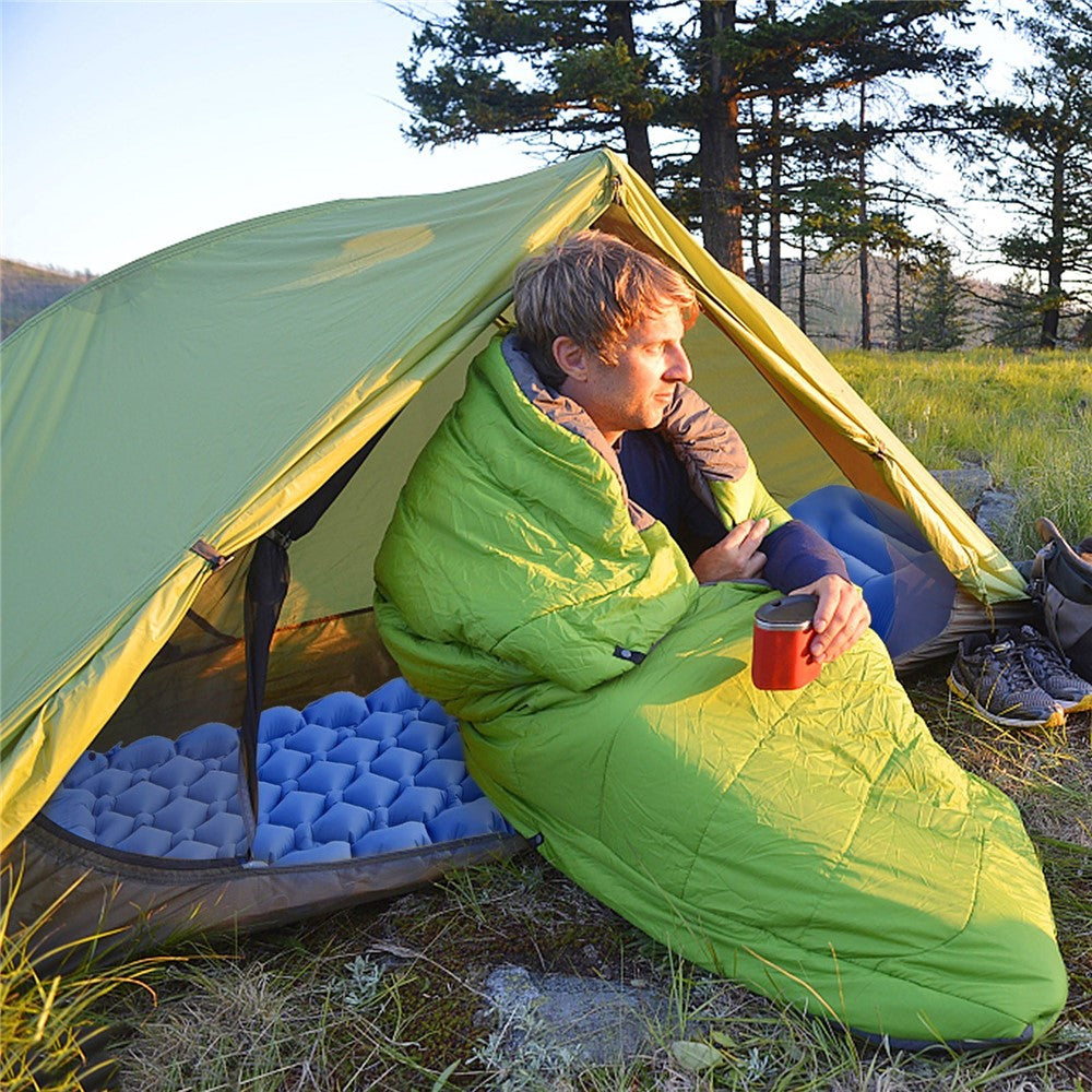 Camping Mat Ultralight Inflatable Sleeping Mattress Hiking Trekking Portable Travel Waterproof Sleeping Folding Bed with Air Pillow
