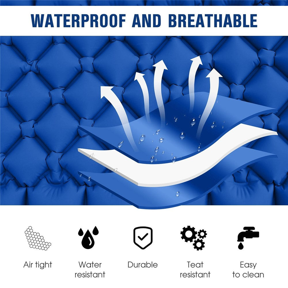 Camping Mat Ultralight Inflatable Sleeping Mattress Hiking Trekking Portable Travel Waterproof Sleeping Folding Bed with Air Pillow