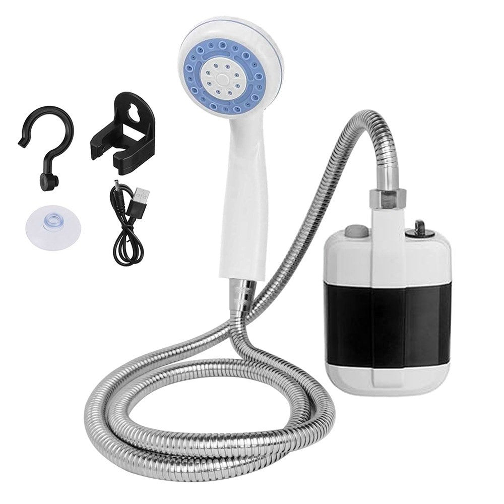Portable Camping Pet Cleaning Beach Washing Shower 4.9ft Hose Outdoor Shower Device with Rechargeable Pump
