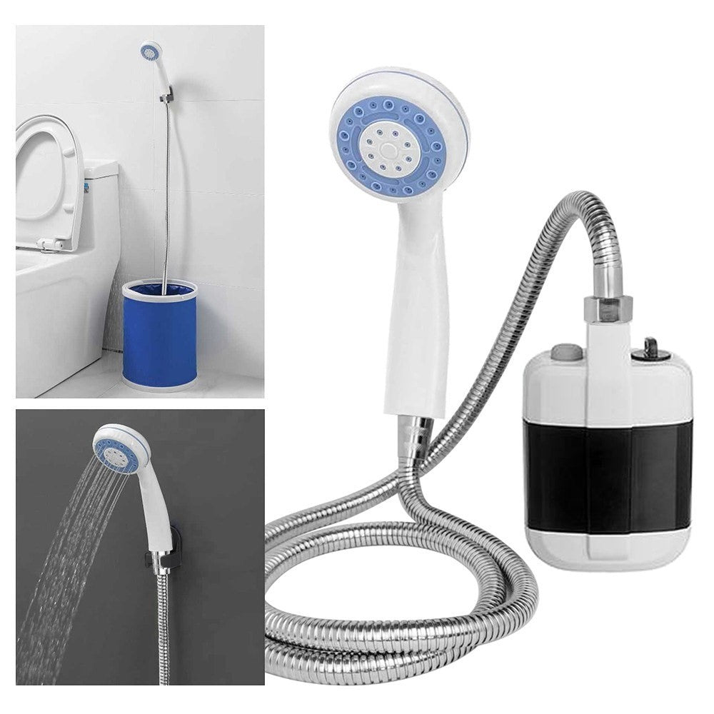 Portable Camping Pet Cleaning Beach Washing Shower 4.9ft Hose Outdoor Shower Device with Rechargeable Pump