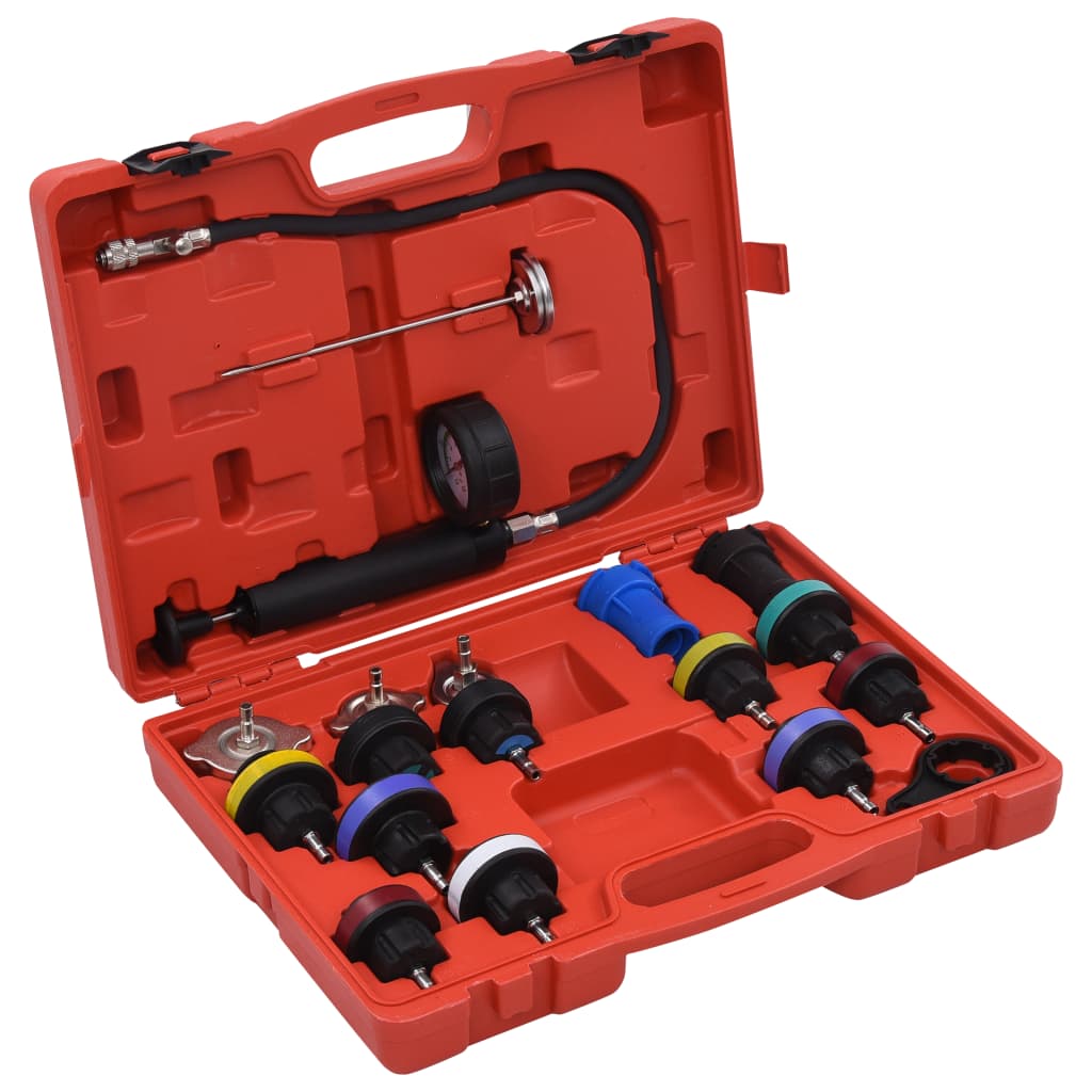 Kühlsystem Druckprüfer Set – 18-teiliger Tester für Kühler & Radiator-Deckel