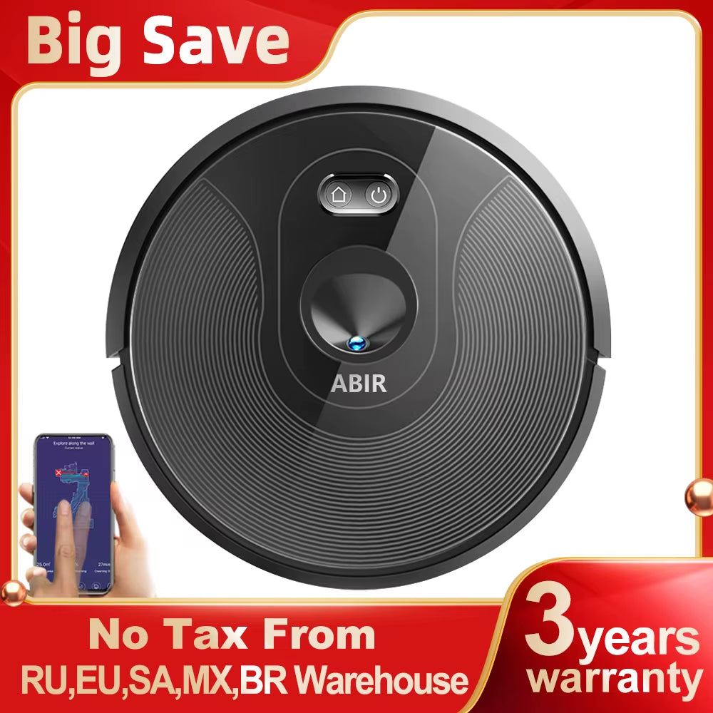 Robot Vacuum Cleaner  X6 ,Visual Navigation,App Virtual Barrier,6000Pa Suction,Smart Home Mop,Floor Carpet Washing Tool