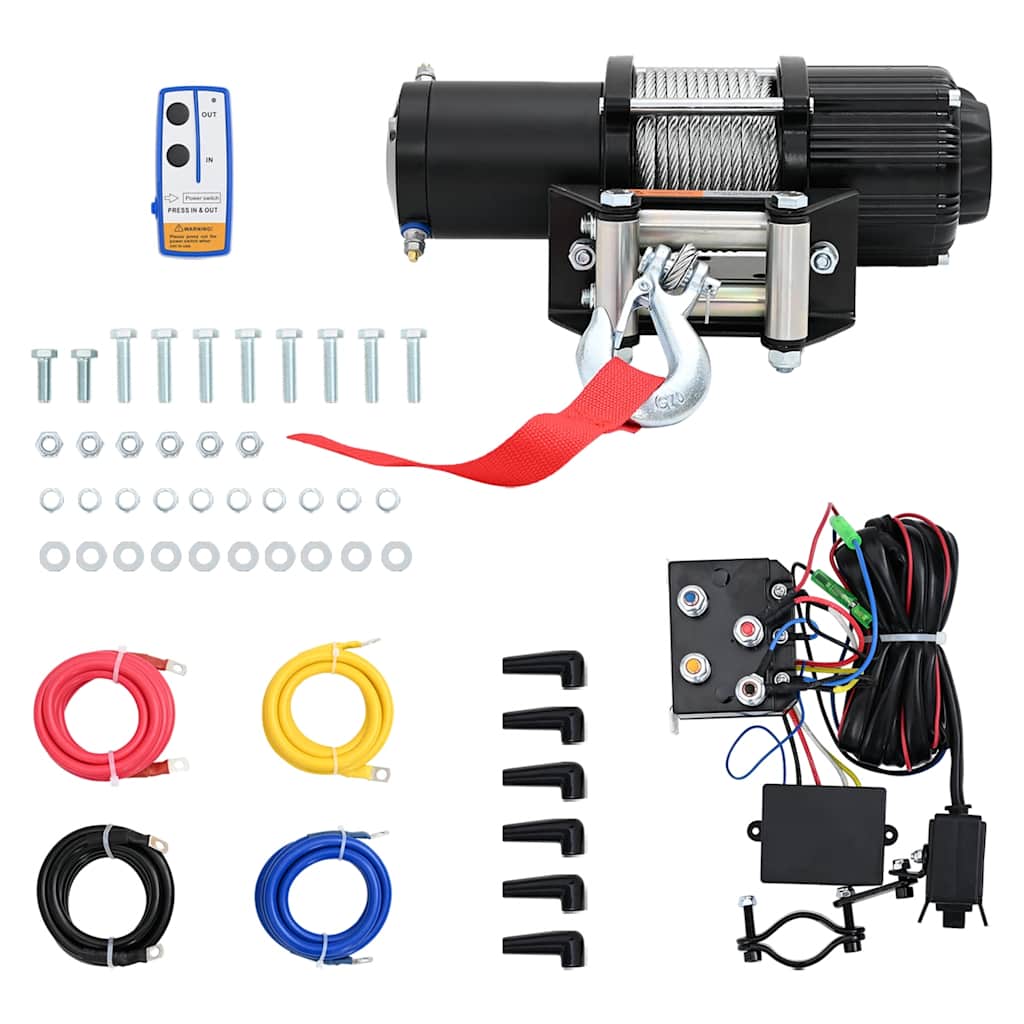 Elektrische Seilwinde 12V 4500 lbs (2040 kg) – mit Fernbedienung für Auto, Offroad & Anhänger