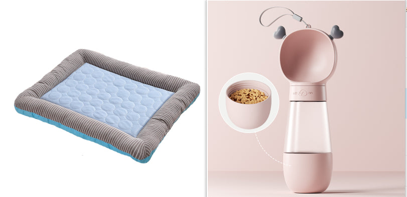 Kühlmatte für Hunde & Katzen – Sommer Kühlpad aus Ice Silk (atmungsaktiv & weich)