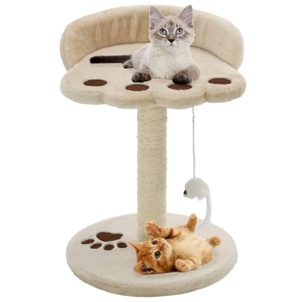 Katzen-Kratzbaum Sisal 40 Cm Beige Und Braun