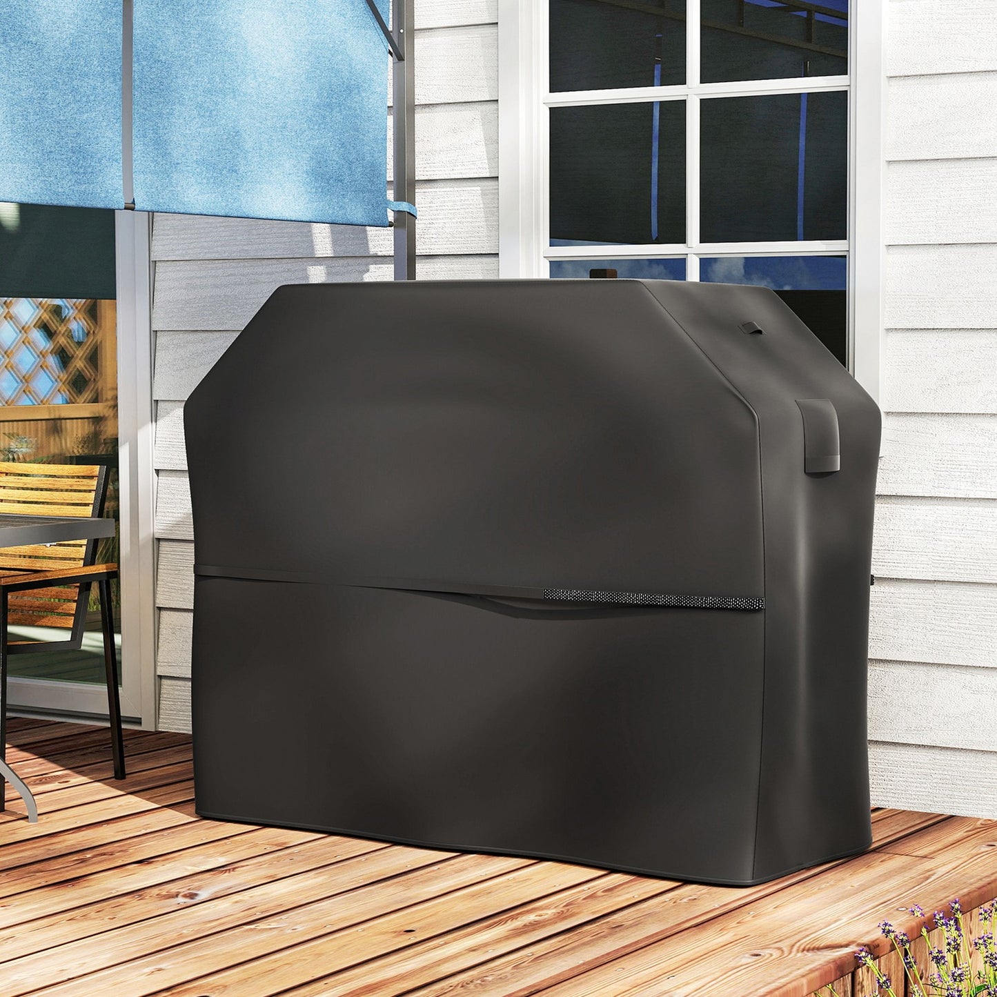 Grillabdeckung BBQ Abdeckung Gasgrill Abdeckhaube Mit Klettverschlüs