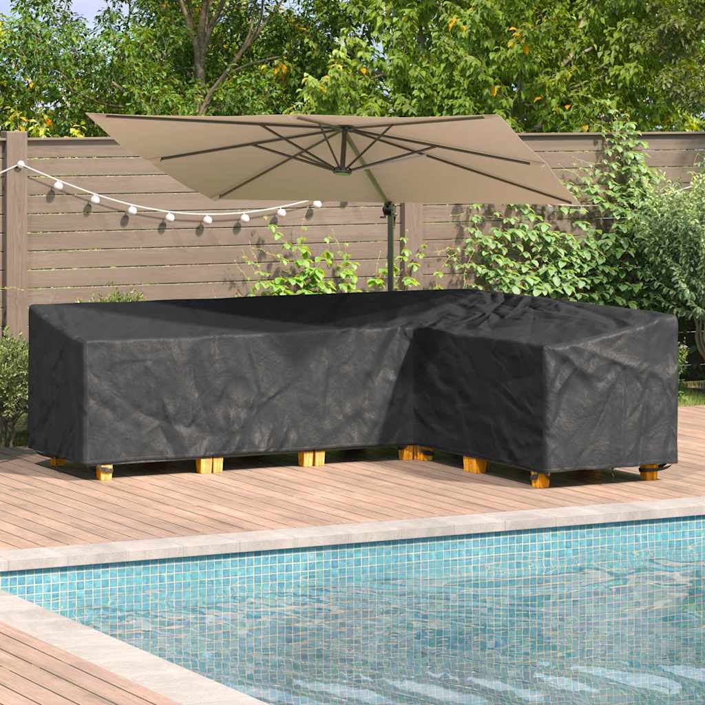 Wasserdichte L-Form Gartenmöbel-Abdeckung 220 cm - Robust & Stilvoll aus 210D Oxford-Gewebe