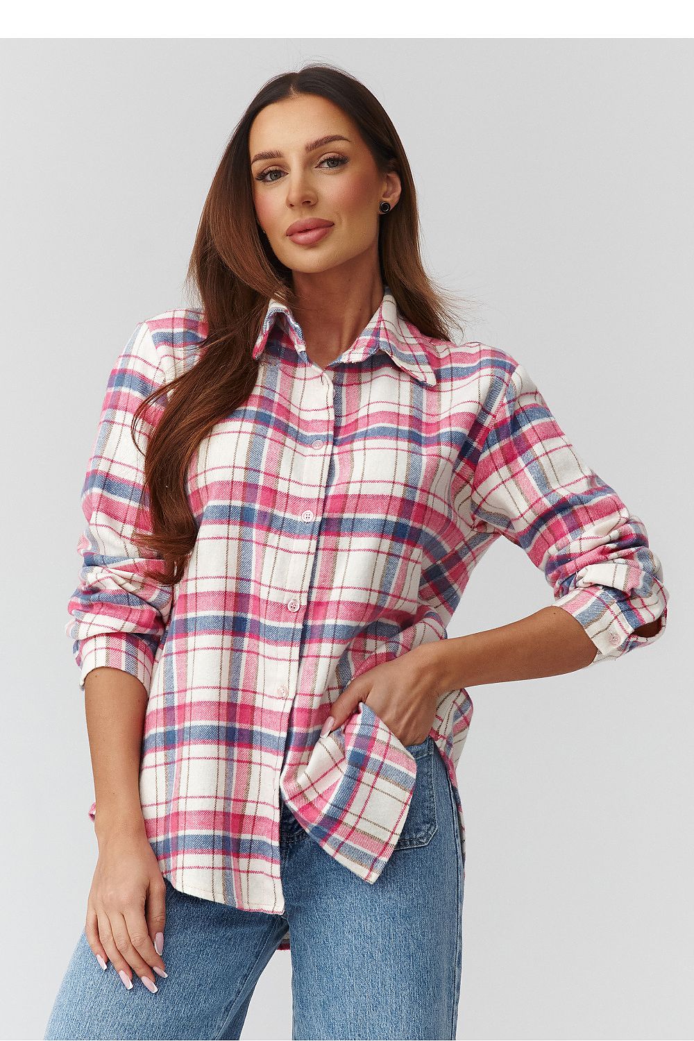 Langarm Hemd model 224093 Makadamia 