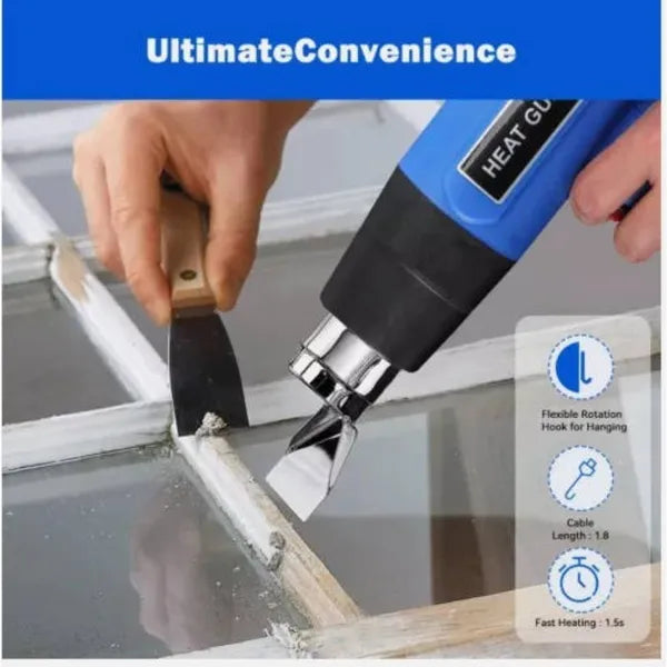 Heißluftpistole 2000W – 2 Temperaturstufen für Handwerk & DIY